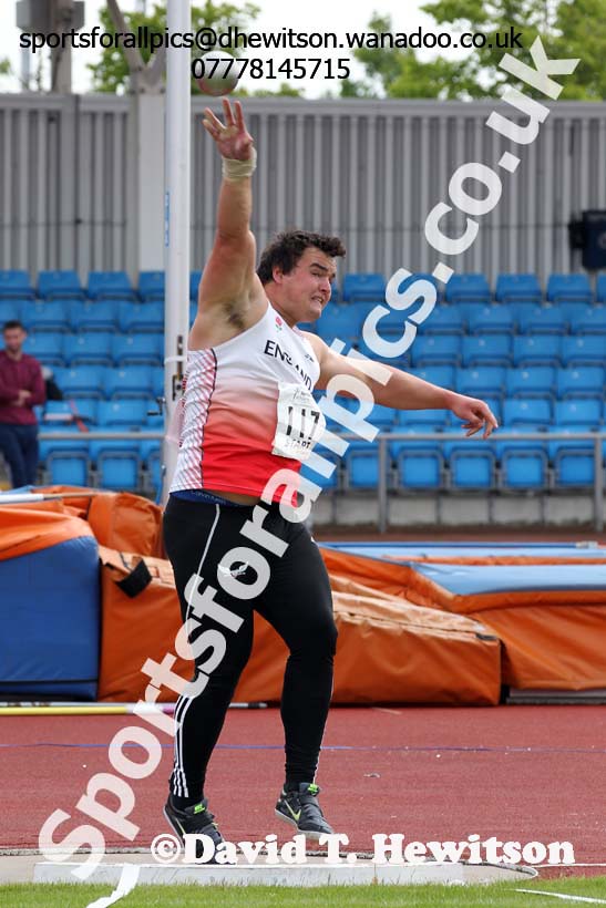 Mens  senior shot putt, Northern Senior and Under-20s Track and Field Champs., Manchester. Photo: David T. Hewitson/Sports for All Pics